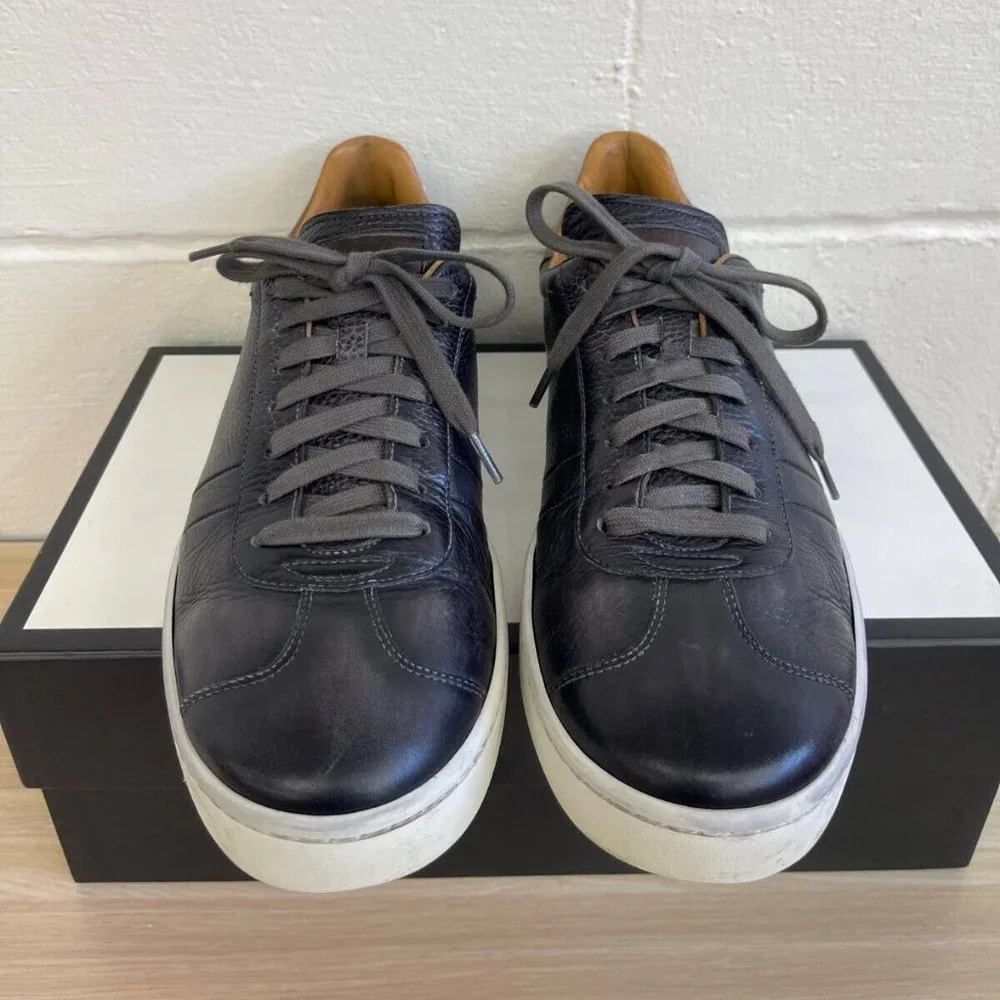 Magnanni Gunner 20468 Black Grey Casual Fashion Sneaker Shoes Lace up Men's 12 M
